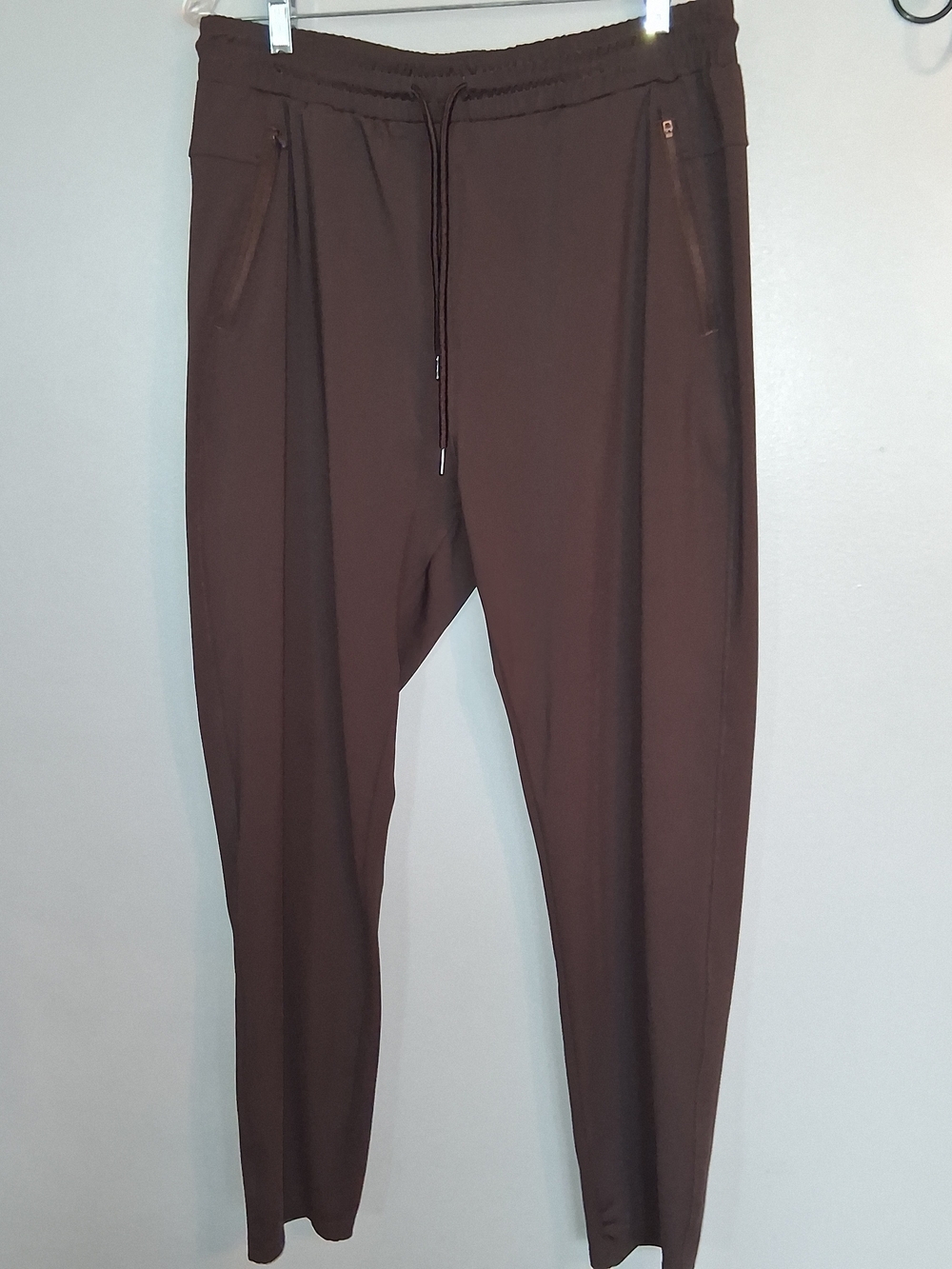 Sporty Athletic Outdoor Men's Brown Drawstring  Pants